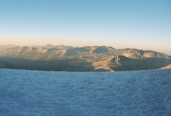 Lyell Glacier at sunset